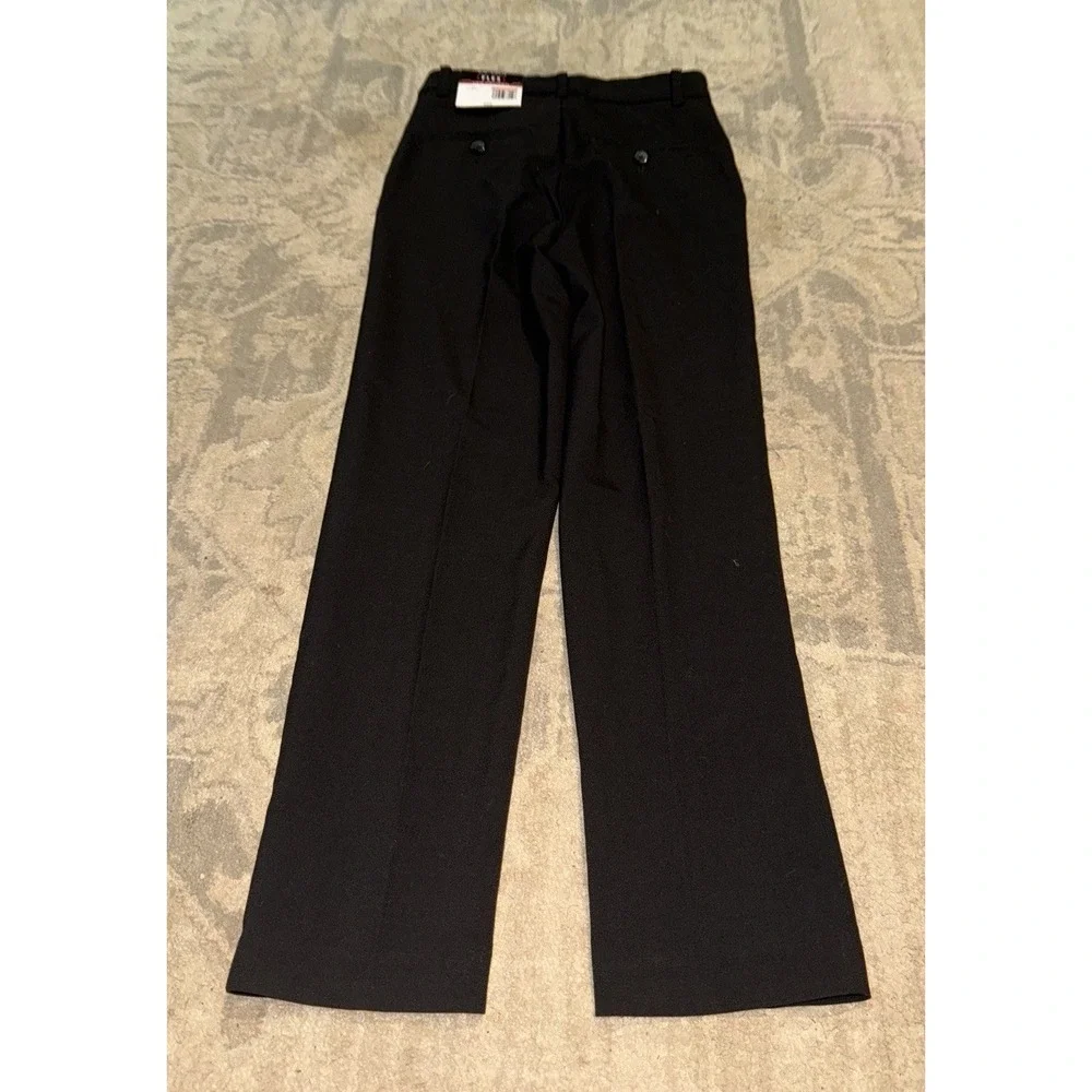 New VAN HEUSEN Boys Black Dress Pants Regular Size 10 Slim Flex Flat Front‎